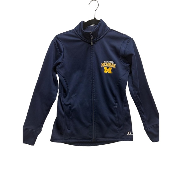 Russell‎ Athletic Michigan Wolverines Navy Track Jacket Size Small - Picture 1 of 10